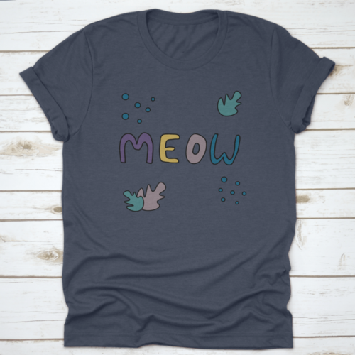 Hand Drawn Lettering Meow Shirt