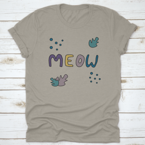 Hand Drawn Lettering Meow Shirt