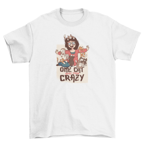 Crazy Cat Lady Funny T-shirt